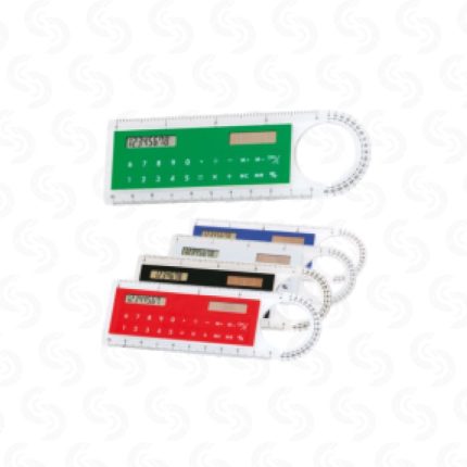 Regla de 10 cm con calculadora solar